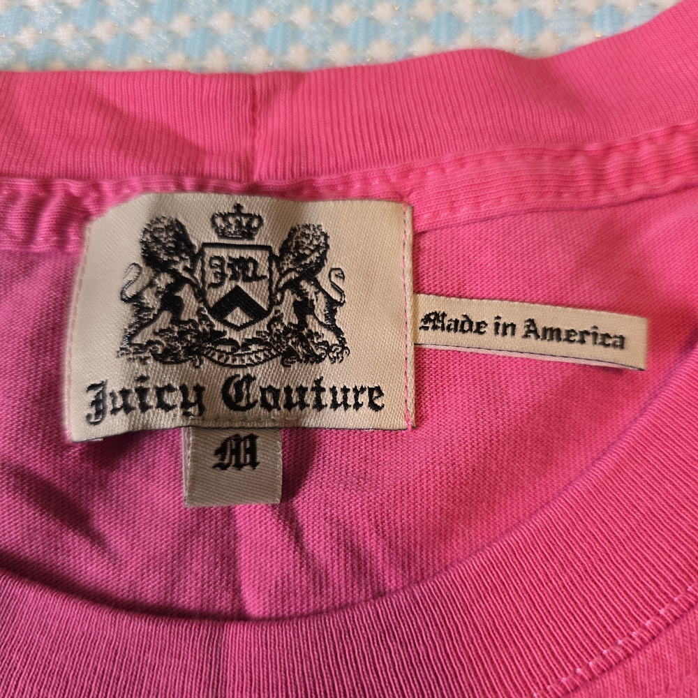 Vintage Juicy Couture Men's Pink Tee - Picture 6 of 8